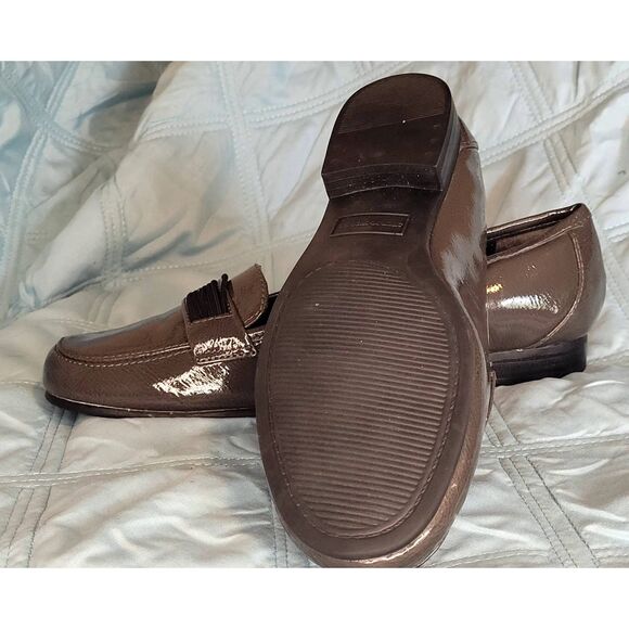 Studio Works Yale Gray Patent Loafer Women's 7.5M Shoes Flat Heel Business Woman - Picture 8 of 8